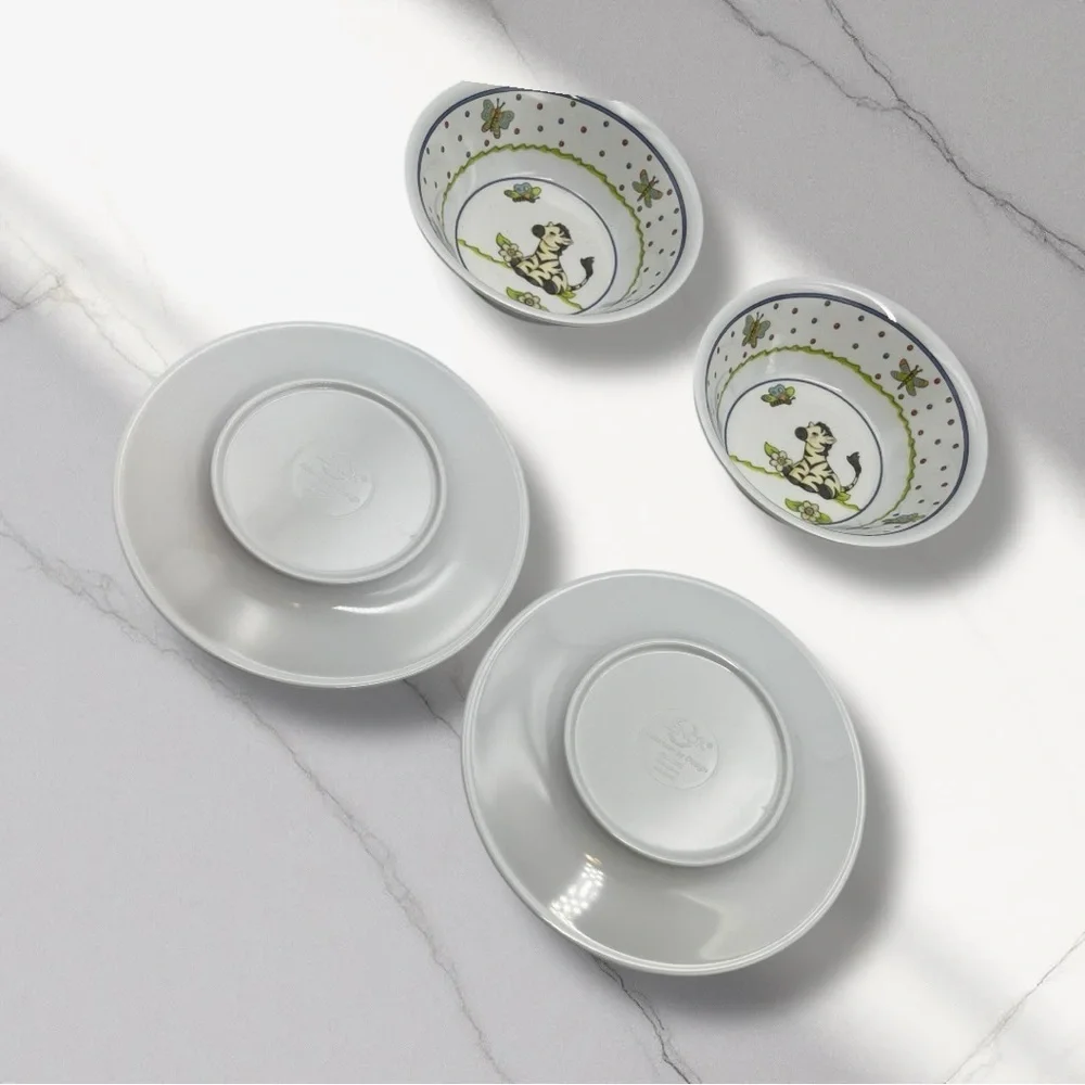 Lenox Jungle Jamboree Children's Melamine 2 Dinner Plates and 2 Bowls